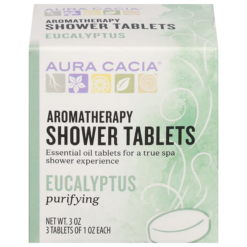 Aura Cacia Shower Tablets, Aromatherapy, Eucalyptus, Purifying