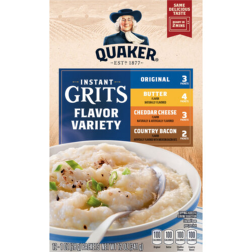 Quaker Instant Grits, Flavor Variety