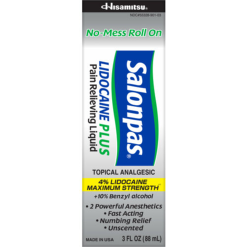 Salonpas Pain Relieving Liquid, Lidocaine Plus