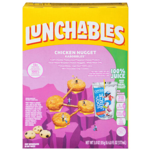 Lunchables Meal Kit, Chicken Nugget Kabobbles, Fun Pack