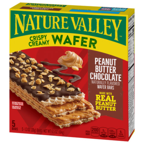 Nature Valley Wafer Bars, Peanut Butter Chocolate, Crispy Creamy