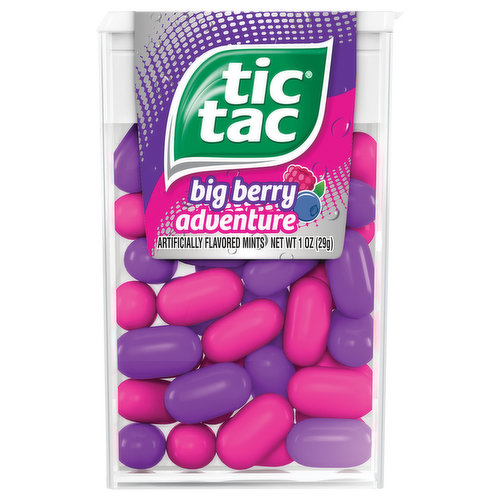 Tic Tac Mints, Big Berry Adventure 1 oz, Packaged Candy