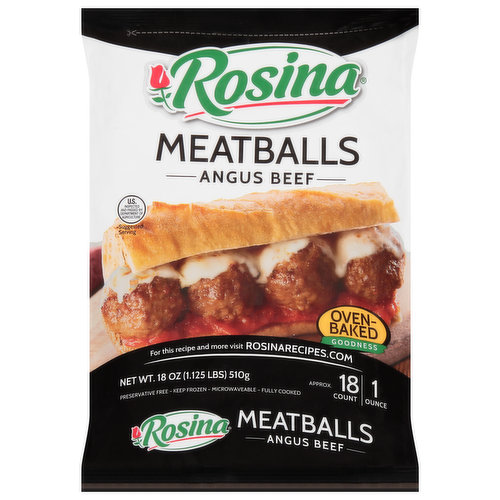 Rosina Meatballs Angus Beef Brookshire S
