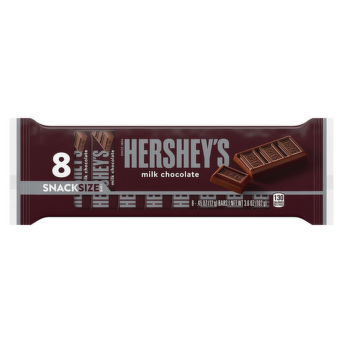 Hershey's Bars, Milk Chocolate, Snack Size