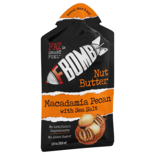 FBOMB Nut Butter, Macadamia Pecan with Sea Salt