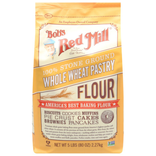 Bob's Red Mill Pastry Flour, 100% Stone Ground, Whole Wheat