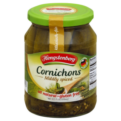 Hengstenberg Cornichons, Mildly Spiced