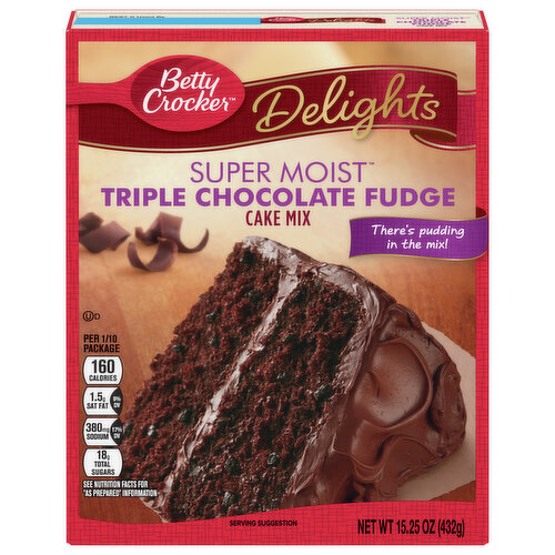 Betty Crocker Cake Mix, Triple Chocolate Fudge, Super Moist