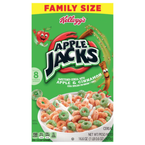 Apple Jacks Cereal, Apple & Cinnamon, Family Size