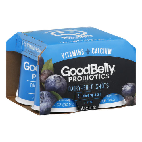 GoodBelly Juice Drink, Blueberry Acai Flavor