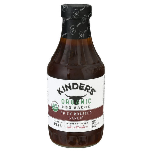 Kinder's BBQ Sauce, Organic, Spicy Roasted Garlic