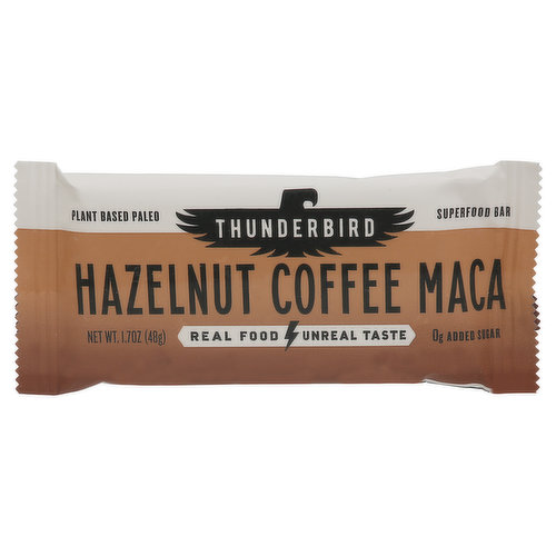 Thunderbird Superfood Bar, Hazelnut Coffee Maca