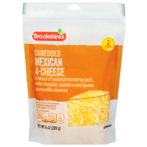 Brookshire's Shredded Cheese, Mexican 4-Cheese