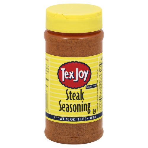 Steak Seasoning of TexJoy brand seasonings; the signature steak seasoning  of the greater Beaumont, Houston, Port Arthur, Galveston and Orange Texas &  SW Louisiana since 1921