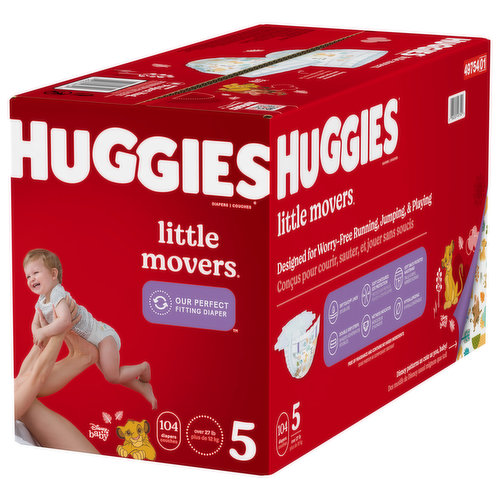 Huggies Little Movers Baby Diapers Size 5 (27+ lbs)