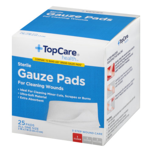 Small Gauze Pads, 2 x 2, 25 count