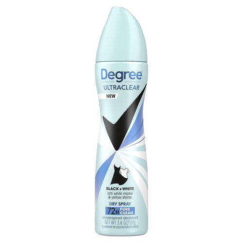 Degree Antiperspirant/Deodorant, Black + White, Dry Spray