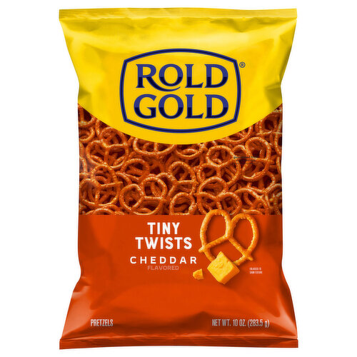 Rold Gold Pretzels, Cheddar Flavored, Tiny Twists