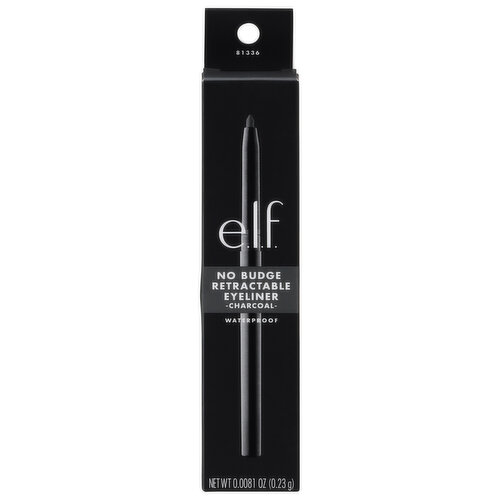 e.l.f. Eyeliner, No Budge Retractable, Waterproof, Charcoal 81336