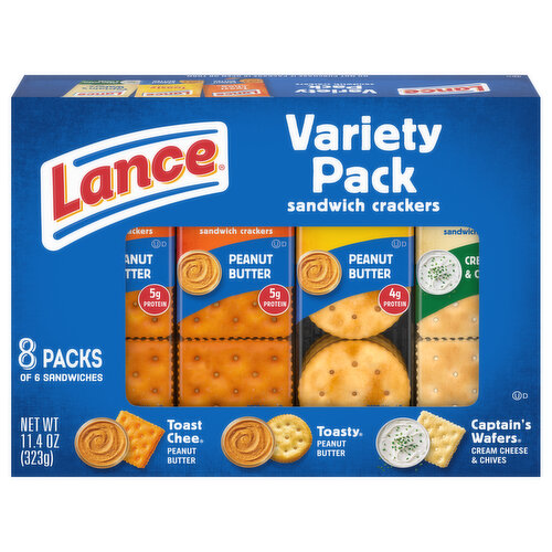 Lance Sandwich Crackers, Variety Pack