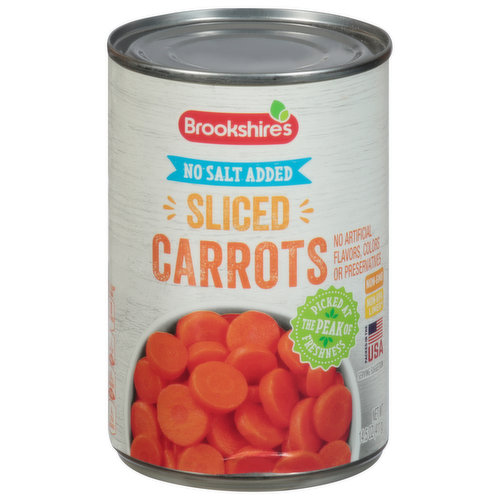 Brookshire's Carrots, No Salt Added, Sliced