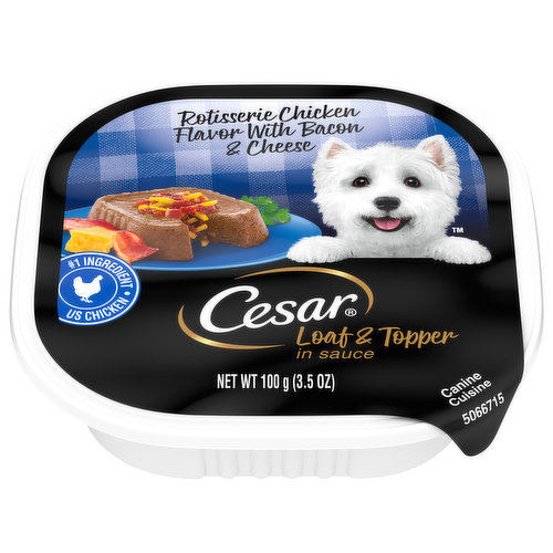 Cesar Canine Cuisine, Rotisserie Chicken Flavor with Bacon & Cheese