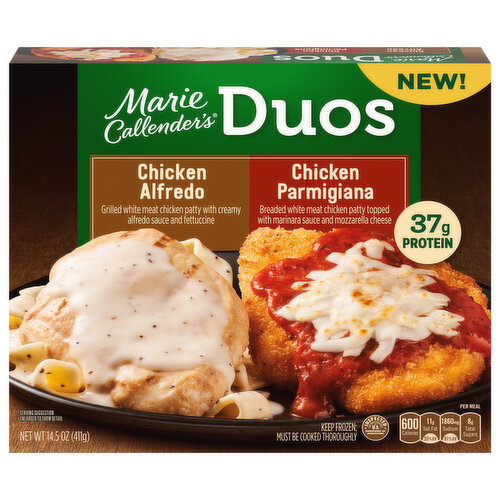 Marie Callender's Meal, Duos, Chicken Alfredo, Chicken Parmigiana