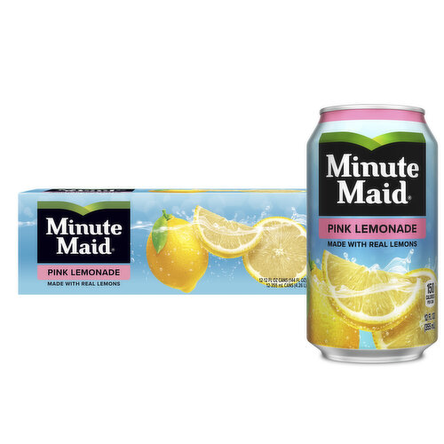 Minute Maid Pink Lemonade, Fruit Drink, 12 fl oz