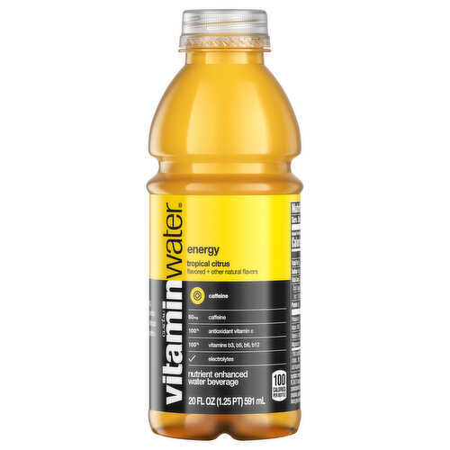 vitaminwater Energy Electrolyte Enhanced Water W/ Vitamins, Tropical Citrus Drink