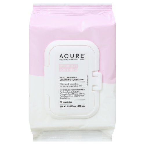 Acure Cleansing Towelettes, Seriously Soothing