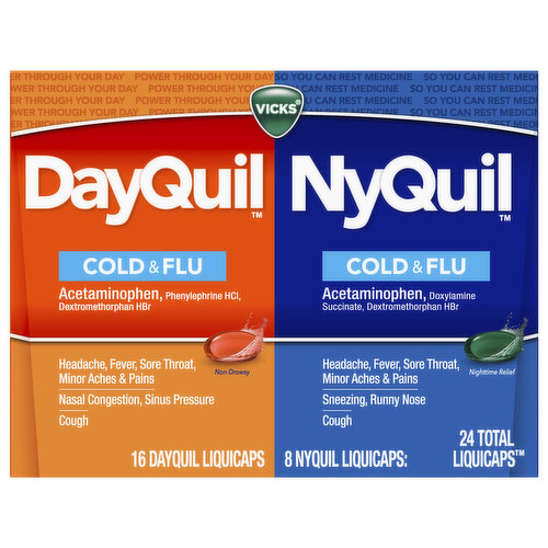 Vicks Cold & Flu, Liquicaps
