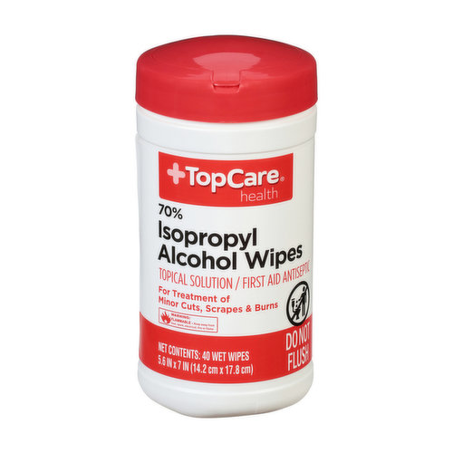 Topcare Wipes, 70% Isopropyl Alcohol