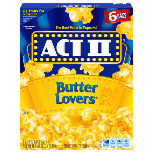 The best value in popcorn! No added diacetyl butter flavorings.
