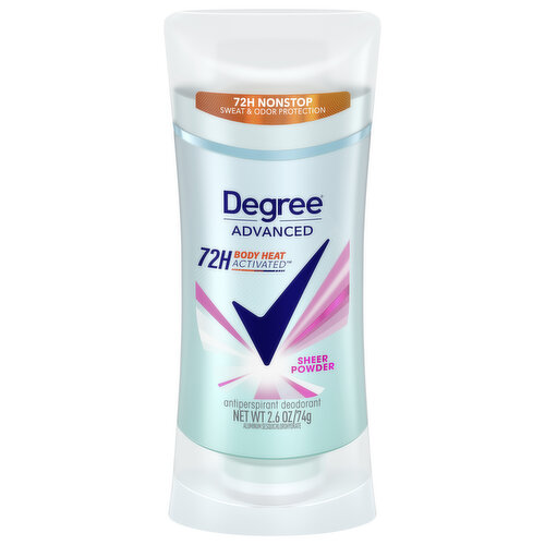 Degree Antiperspirant Deodorant, 72H, Sheer Powder