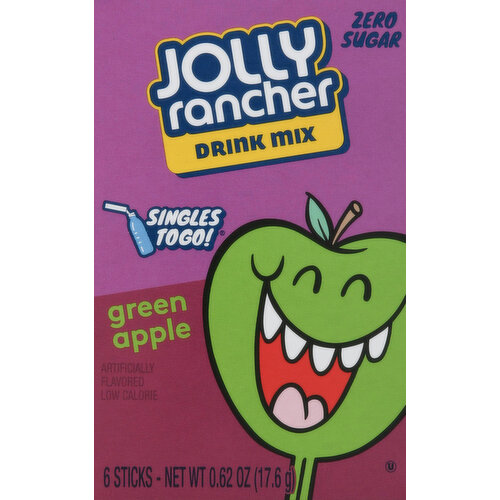 Jolly Rancher Drink Mix, Sugar Free, Green Apple