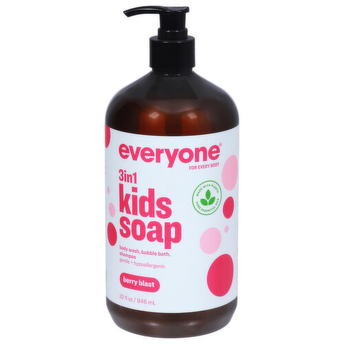 Everyone Kids Soap, 3 in 1, Berry Blast