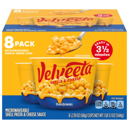 Velveeta Shells & Cheese, Original, 8 Pack