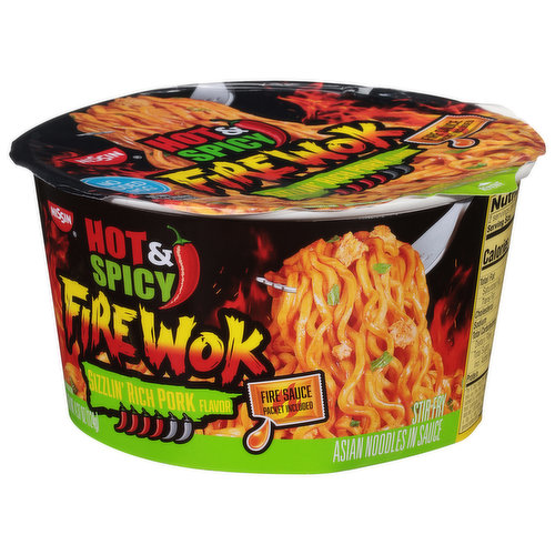 Nissin Chicken Flavor Hot & Spicy Ramen Noodle Soup, 3.32 oz