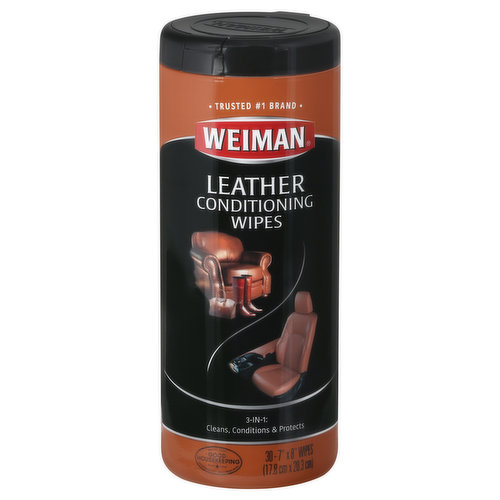 Weiman Conditioning Wipes, Leather