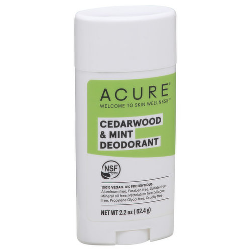 Acure Deodorant, Cedarwood & Mint