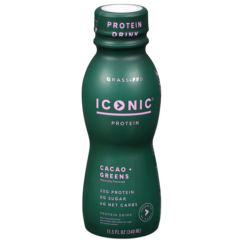 Iconic Protein Drinks, Vanilla Bean (12 Pack) - Sugar Free & Low Carb - 20g  Grass Fed Protein - Lactose Free, Gluten Free, Non-GMO, Kosher - Keto