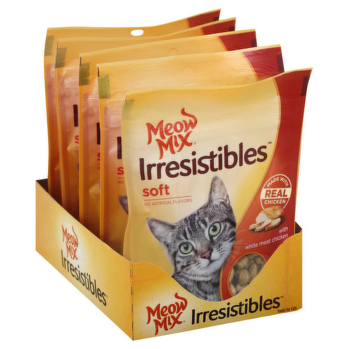 Meow Mix Treats for Cats, with White Meat Chicken, Soft