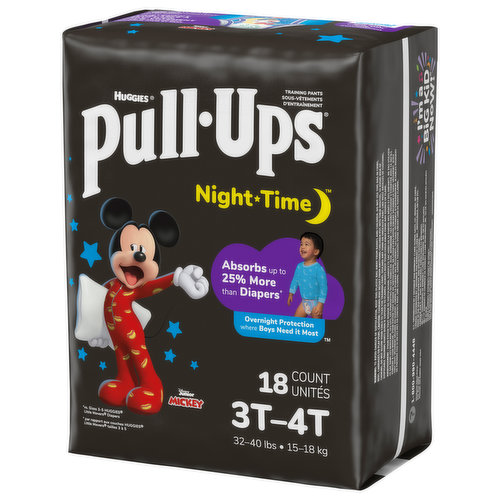 Pull-Ups Night-Time Boys' Potty Training Pants 3T-4T (32-40 lbs), 18 ct -  Fred Meyer