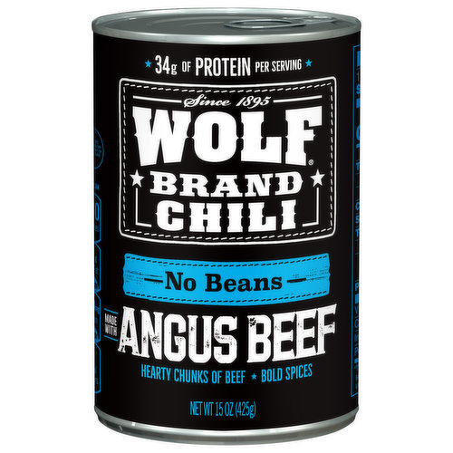 Wolf Brand Chili, No Beans