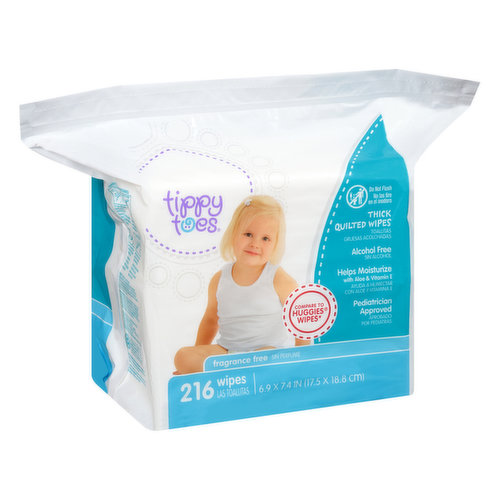 Thick Quilted Wipes, Fragrance Free