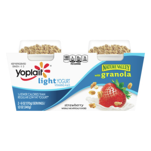 Yoplait Yogurt, with Nature Valley Granola, Strawberry, Light