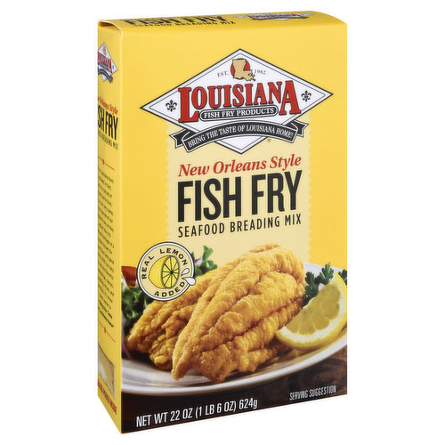 Louisiana Fish Fry Products Seafood Breading Mix, Fish Fry, New Orleans ...