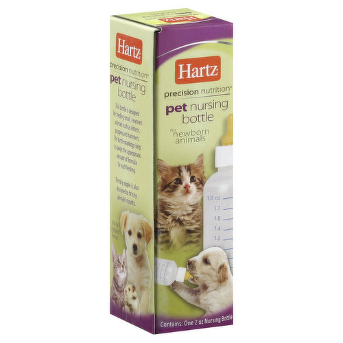 Hartz Nursing Bottle, Pet, for Newborn Animals, 2 oz