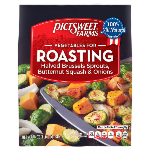 Pictsweet Farms Vegetables for Roasting Halved Brussels Sprouts, Butternut Squash & Onions