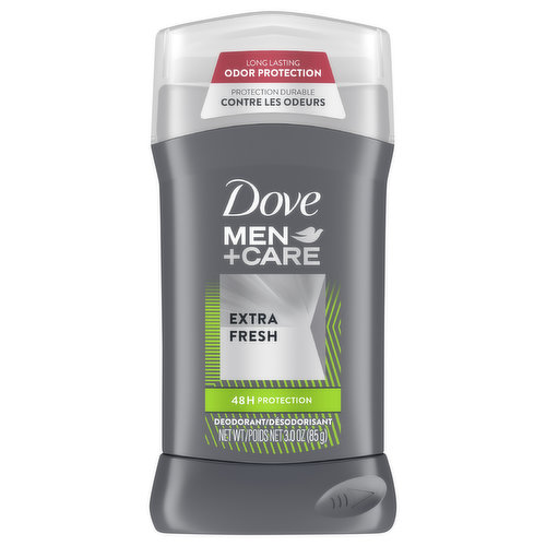 48H protection. Long lasting odor protection. Reduces under arm odor.  www.dovemencare.com. how2recycle.info.  SmarLabel app enabled.  Call 1-800-761-Dove (3683) www.dovemencare.com. Cruelty-free.